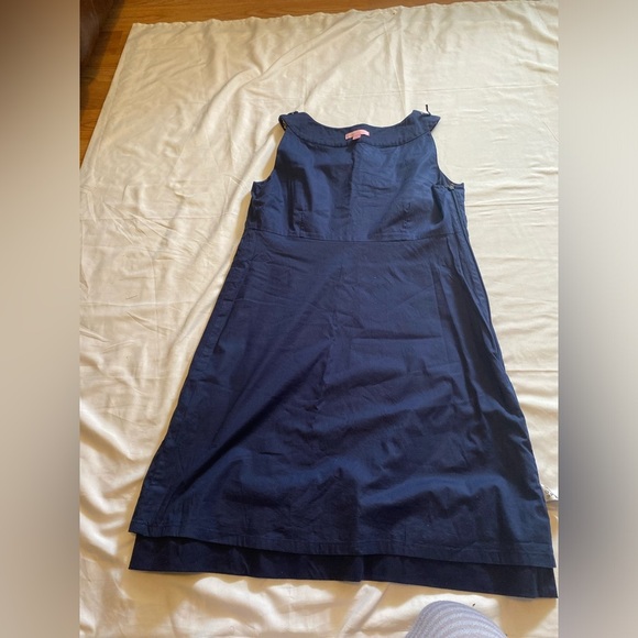 Lilly Pulitzer Navy Gold Women Dress - Size 8 - Sleeveless- Excellent condition - Picture 9 of 12